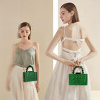 Acrylic Purses Evening Clutch Bag Marbling Handbags For Women Cross Body Bag With Pearl Chain Formal Wedding Prom Party