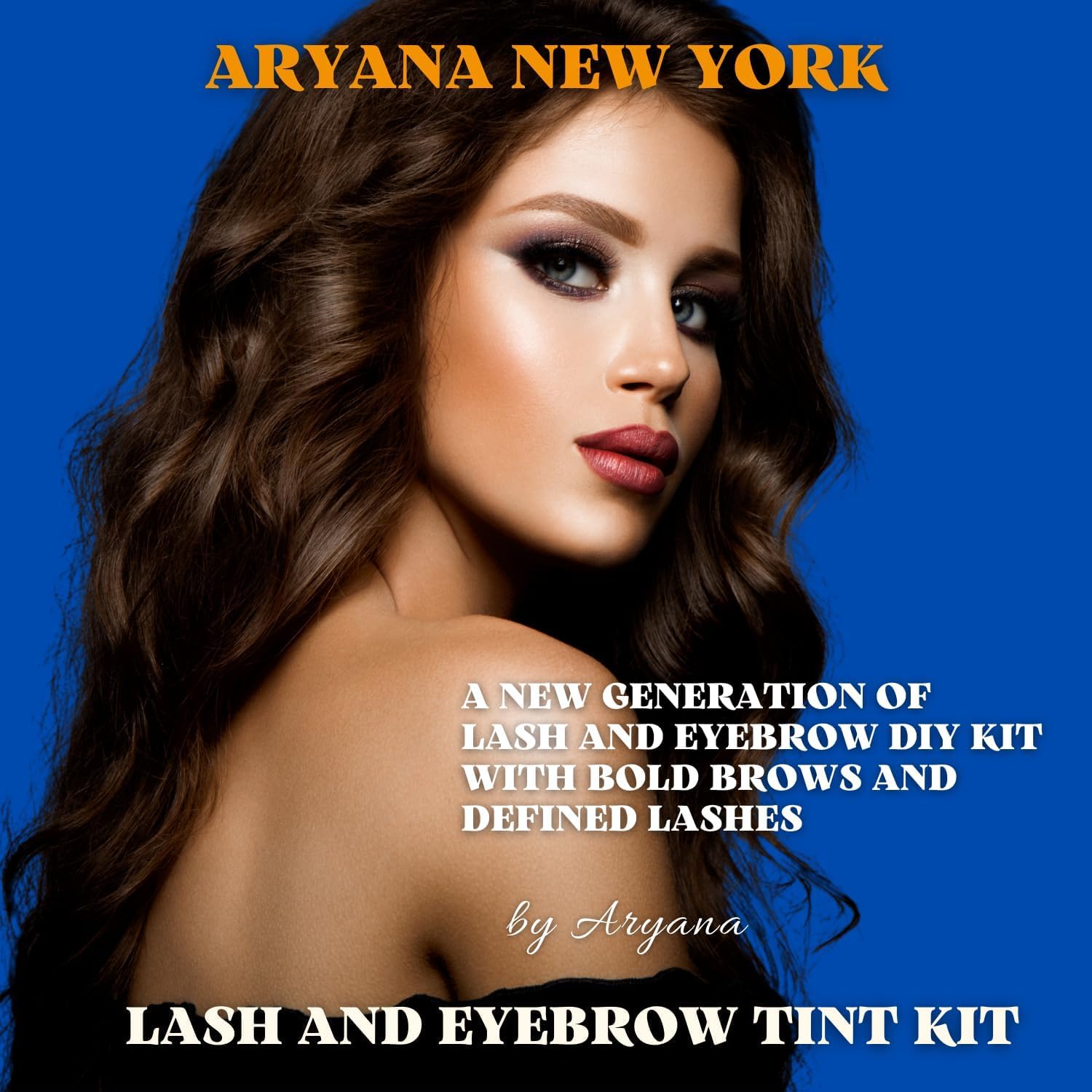 ARYANA NEW YORK Lash and Brow kit, Up to 10 applications, Black and Brown with Brow brush (BLACK BROWN)