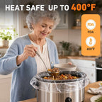 Vclpower 20 Pack Slow Cooker Liners,Large Size Thickened Fda-Compliant & Bpa-Free 13"X21"Disposable Cooking Bags, 400°F Heat-Resistant Leak-Proof Fit 3-8 Quart Oval & Round Pots