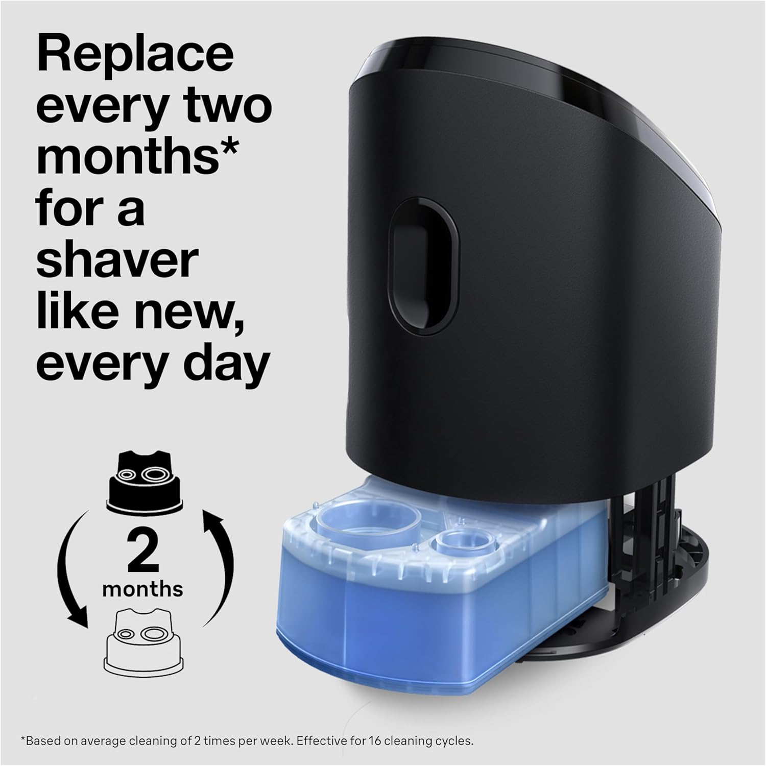 Braun Clean & Renew Refill Cartridges CCR, Replacement Shaver Cleaner Liquid Solution for Clean&Charge System, Pack of 4