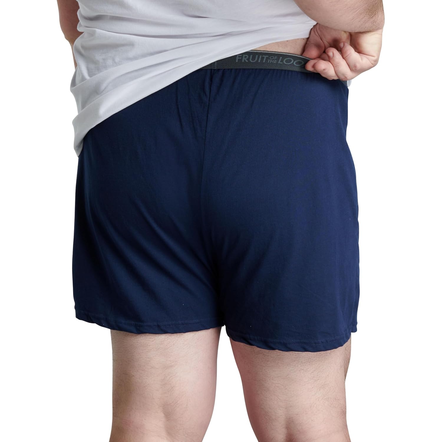 Fruit Of The Loom Mens Tag-Free Knit Boxer Shorts, Relaxed Fit, Moisture Wicking, Assorted Color Multipacks