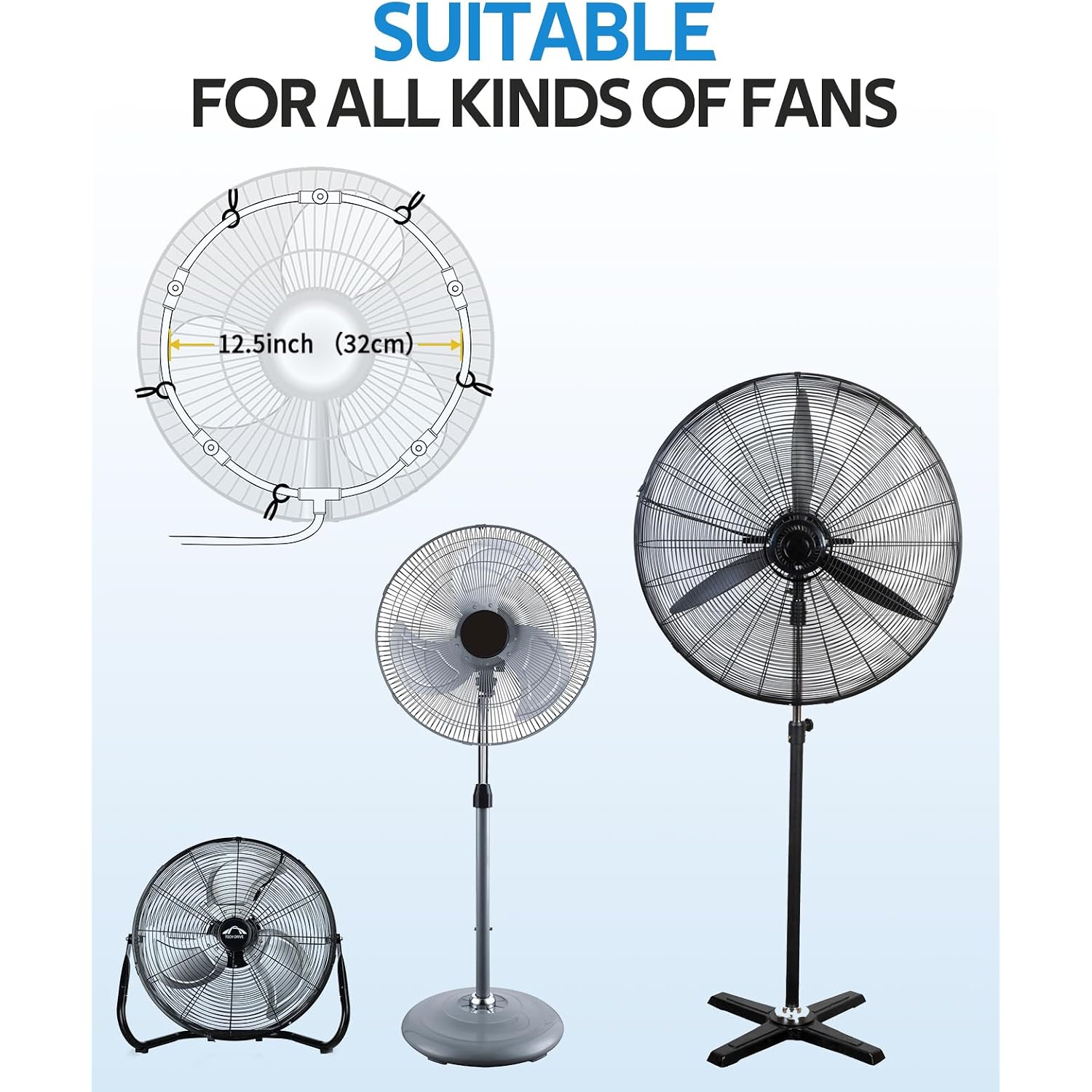 Homenote Misting Fan Kit For Outside Cooling, 16.4Ft Misting Line | 5 Brass Nozzles, 3/4" Brass Adapter, Outdoor Mister System For Patio, Backyard & Poolside Relaxation