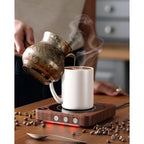 House Gem Mug Warmer - 36W Coffee Mug Warmer for Desk with Temperature Display, 2-12Hrs Auto Shut Off, Smart Candle Warmer - Ideal Coffee Gifts Accessories Keep Beverages Coffee Warmer (Wood) (Wood)