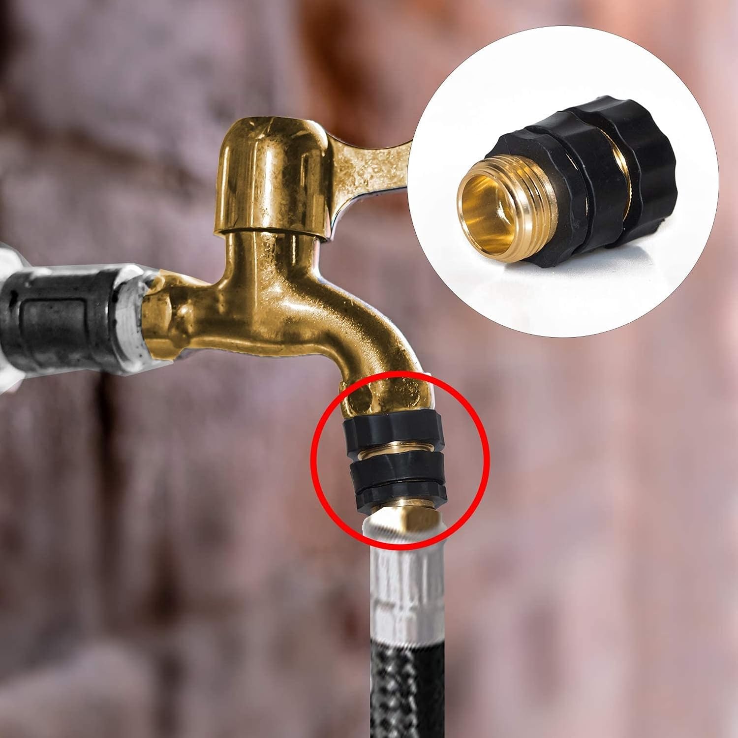 Hourleey 3/4 Inch Garden Hose Quick Connector, 4 Pcs Female & 8 Pcs Male Of No Leak Quick Connect Hose Fittings