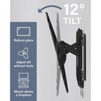 Sanus Tilting Tv Wall Mount For 46" - 90” Tvs Or 150Lbs - Premium Tilt Mount W/Universal Fit - Smooth 5.7" Extension Allows For Cable Management - Includes Hardware & Drill Template For Easy Install