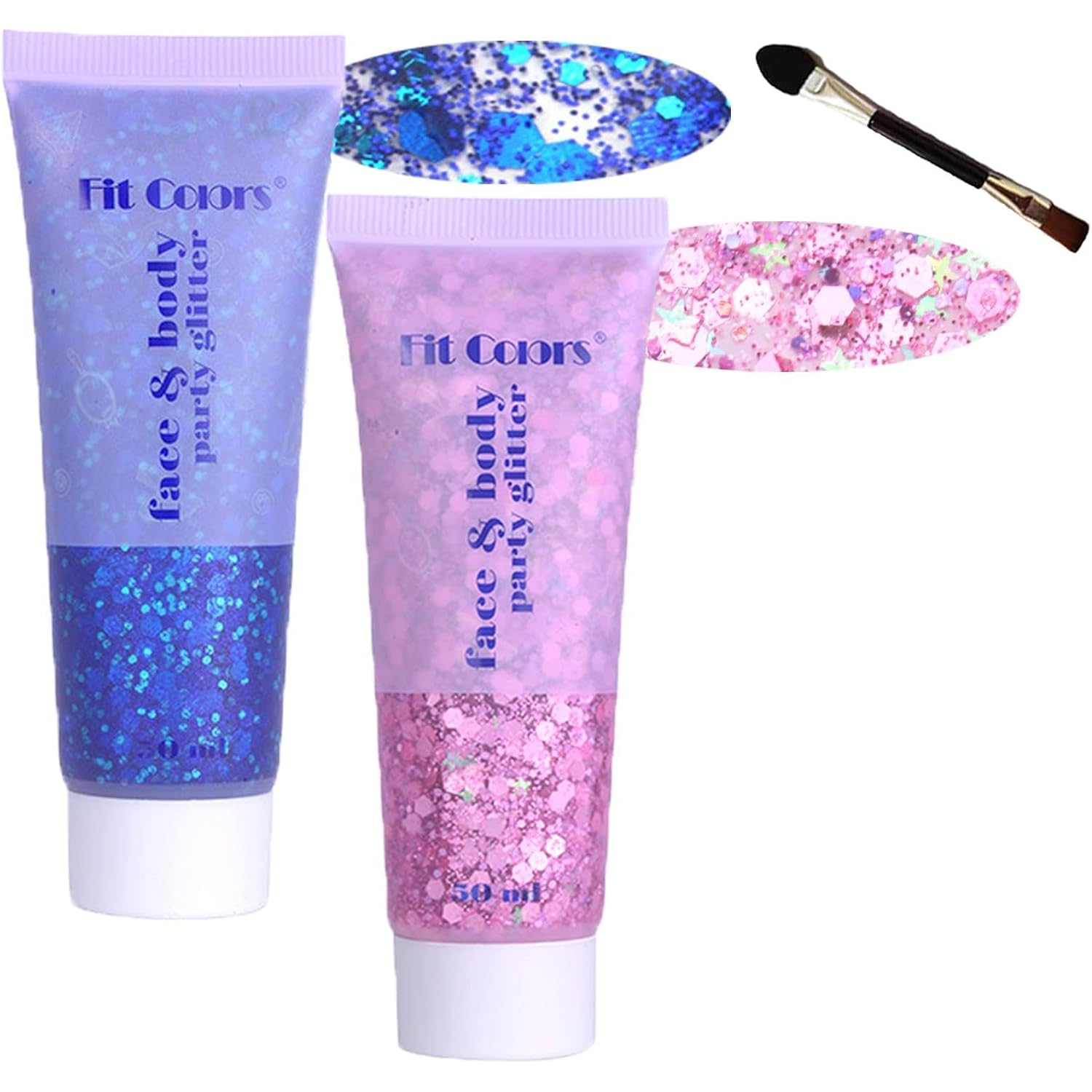 Face Body Glitter Gel: 100ml Chunky Sequins Hair Glitter Gel for Singer Concerts Disco Festival Rave Accessories Holographic Cosmetic Laser Mermaid Makeup