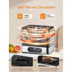 Fohere Food Dehydrator, 5 Bpa-Free Tray Dehydrators For Food And Jerky, Fruit, Herbs, Meat, Dog Treats, 48H Timer And 95-158°F Temperature Control, 400W Dehydrator Machine, 11.42" Stackable Trays