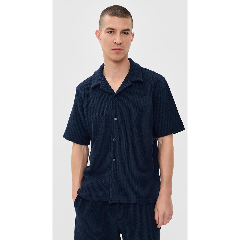 Wax London Men'S Clayland Textured Interlock Shirt