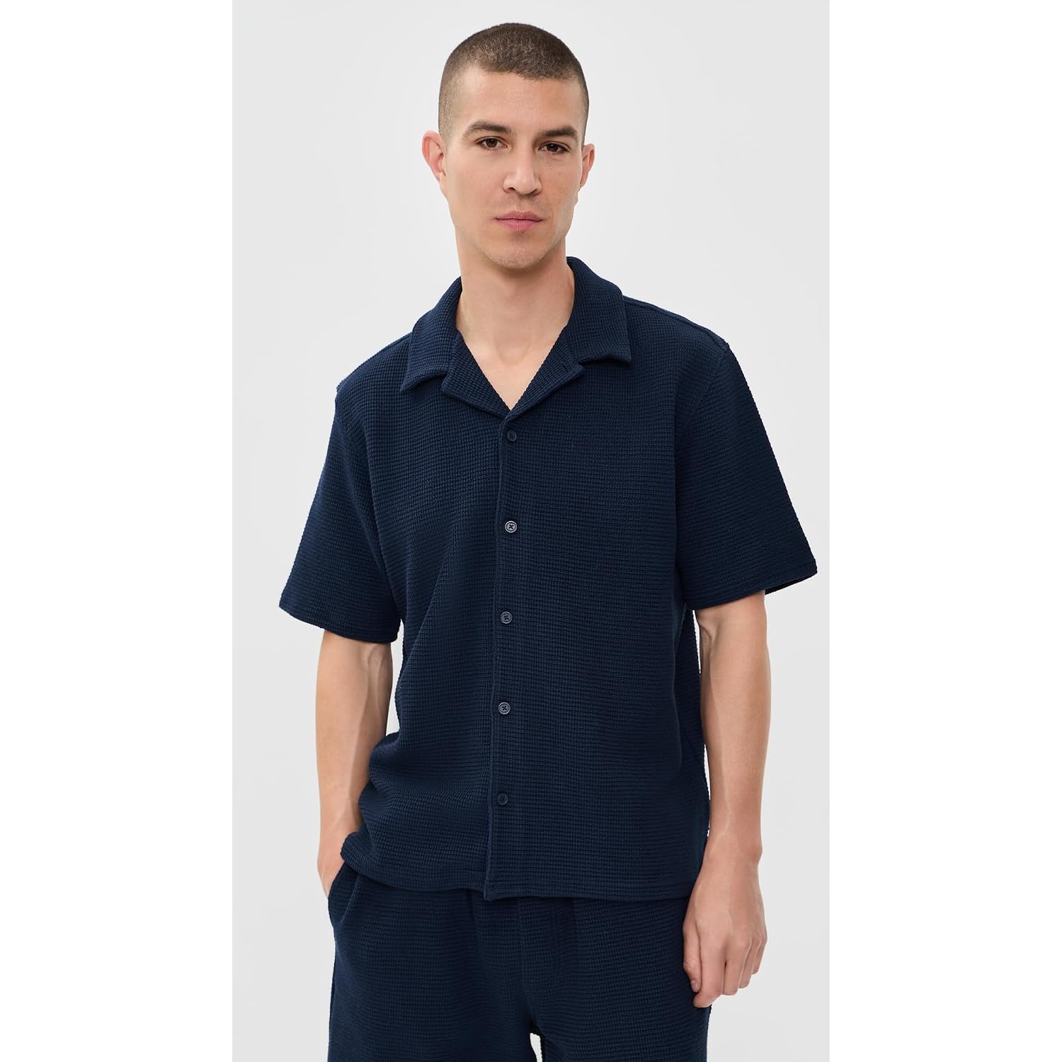 Wax London Men'S Clayland Textured Interlock Shirt