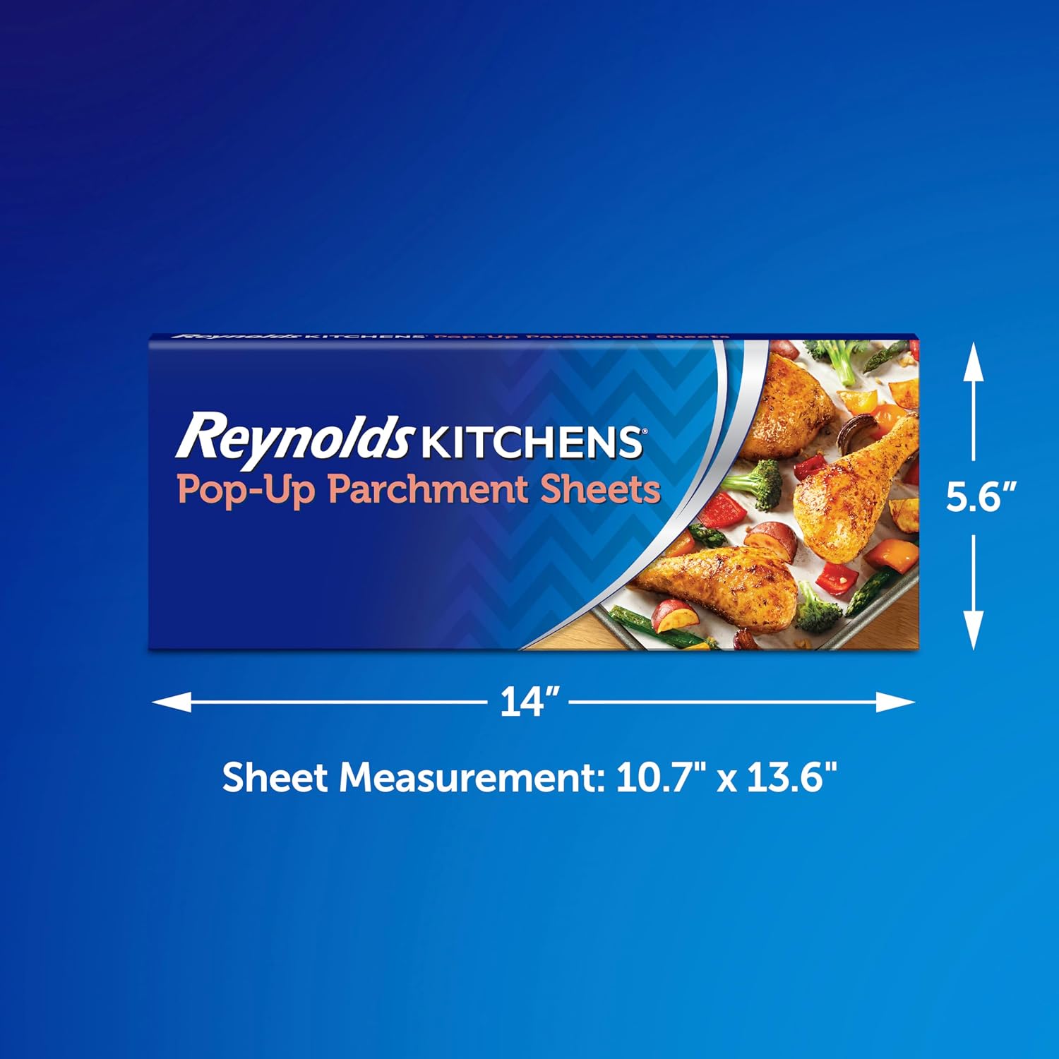 Reynolds Kitchens Pop-Up Parchment Paper Sheets, 30 Count, Fits Standard Baking Pans And Cookie Sheets, Non-Curling, Non-Stick, Pre-Cut, Oven-Safe Up To 425F, 10.75 In X 13.75 In