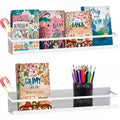 Metal Magnetic Book Shelf For Whiteboard, Metal Magnetic Bookshelf, Book Display Shelf For Teacher Kids Classroom Office (White)
