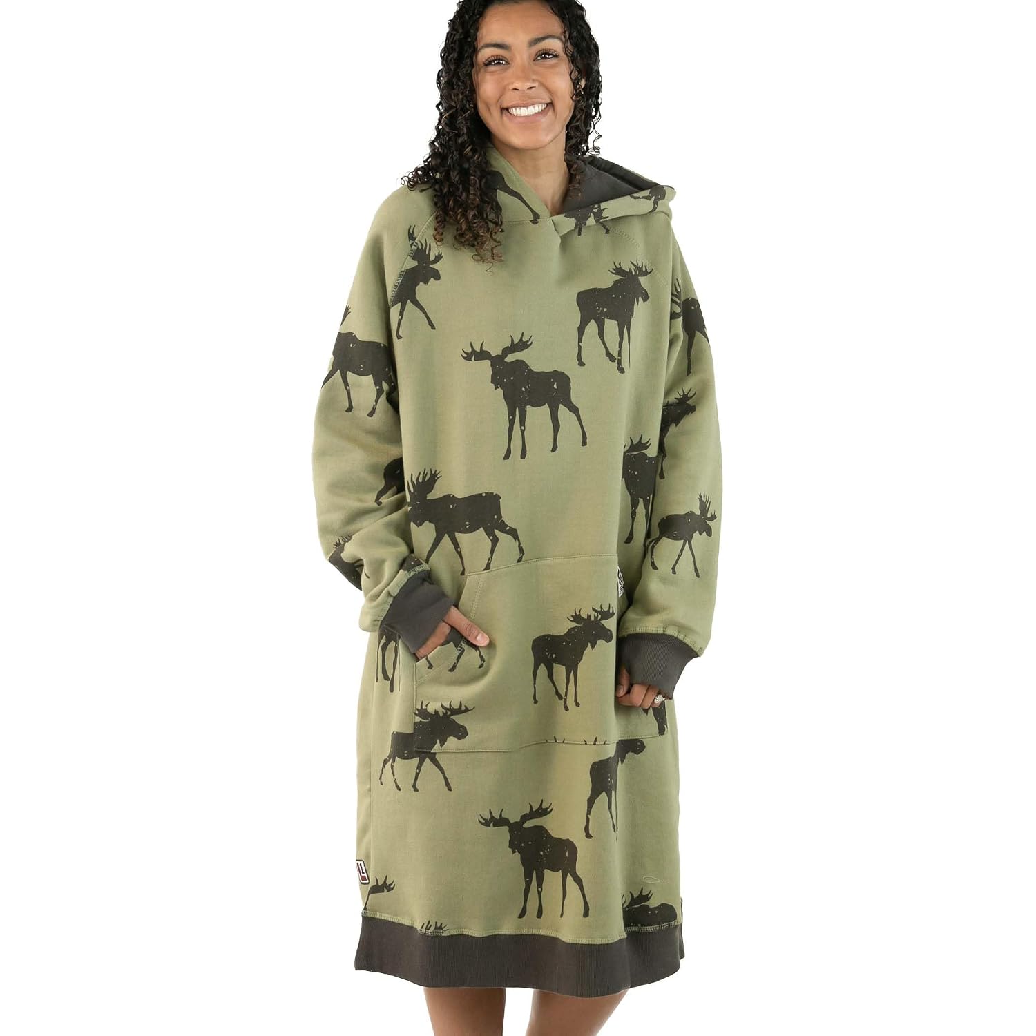 Lazy One Oversized Hoodie Sweatshirt, Comfortable Sleepwear, Sweater Dress For Women