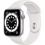 Apple Watch Series 6 (Gps, 44Mm) - Silver Aluminum Case With White Sport Band (Renewed)