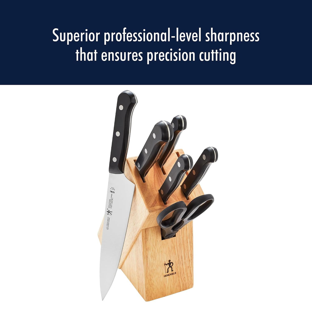 Henckels Solution 7-Pc Knife Set, Razor-Sharp, German Engineered, Natural