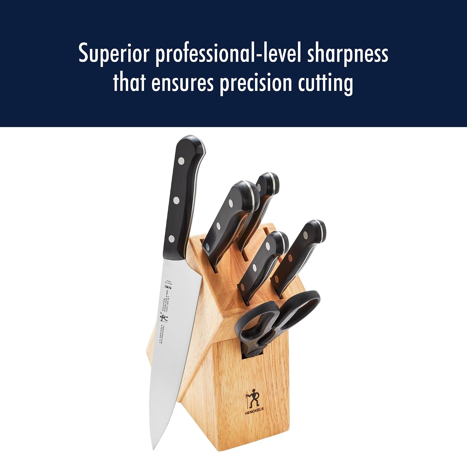 Henckels Solution 7-Pc Knife Set, Razor-Sharp, German Engineered, Natural