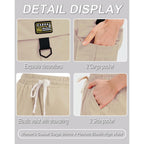 Women's Casual Cargo Shorts with Pockets Elastic High Waist Drawstring Bermuda Shorts for Women