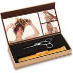 Original Creaclip Medium And Scissors For Fine, Thin Hair - As Seen On Shark Tank - Hair Cutting Tool For Layers Bangs Split Ends Kids Hair Cut, Hair Cutting Guide