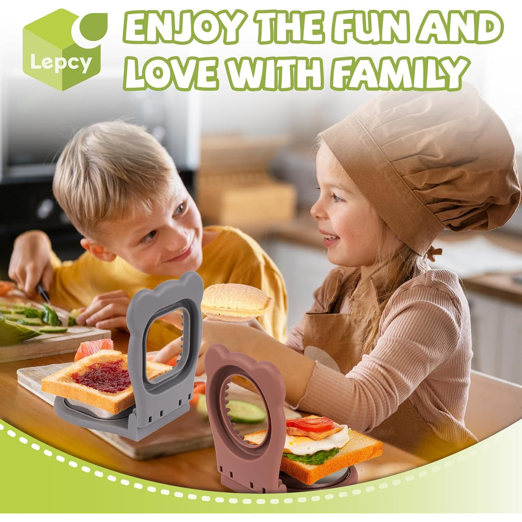 Uncrustables Sandwich Maker Sealer Cutter, Crustless Sandwich Cutter, PB&J Uncrustable Maker - Color Grey, Square Shape