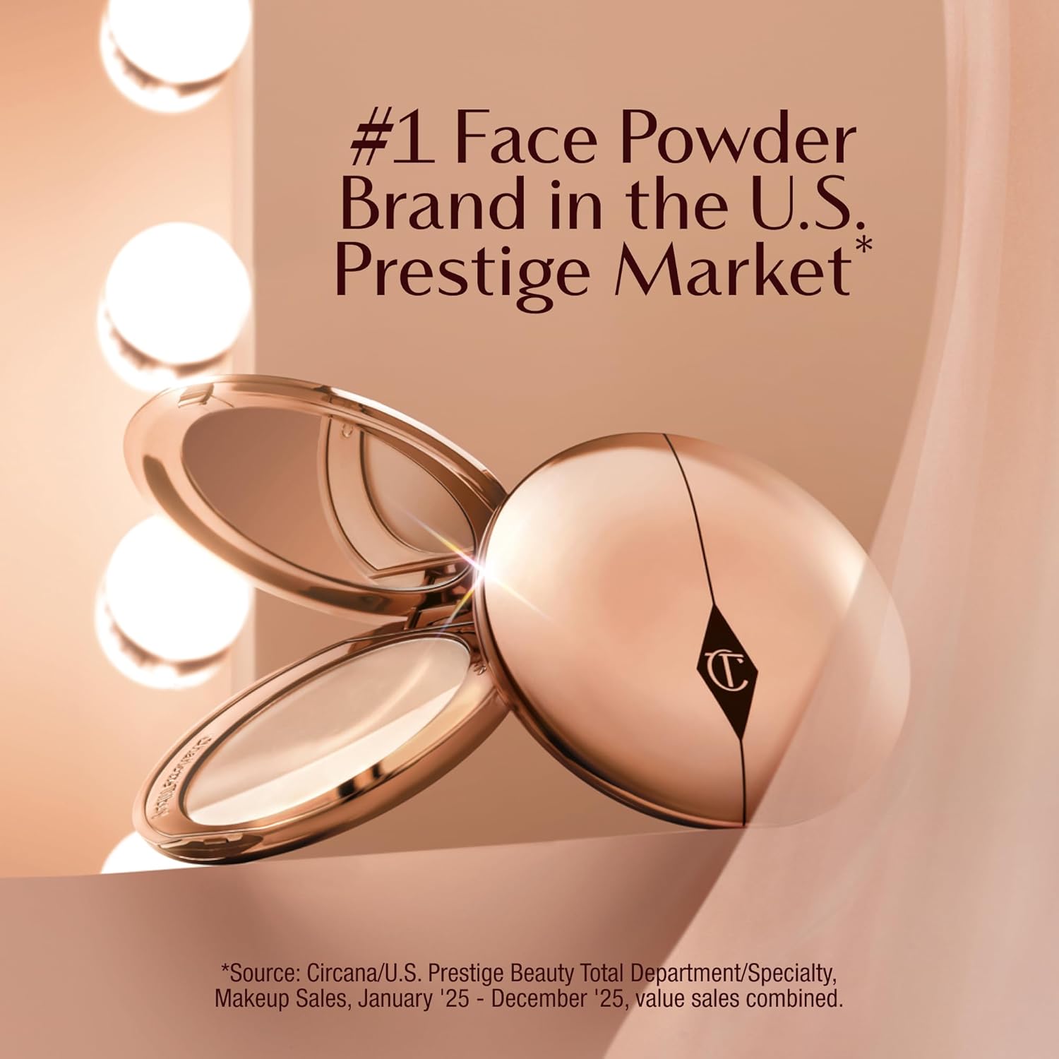 Charlotte Tilbury Airbrush Flawless Finish Setting Powder - Pore-Blurring Pressed Powder for Face Makeup to Minimize Shine with a Soft-Focus Finish