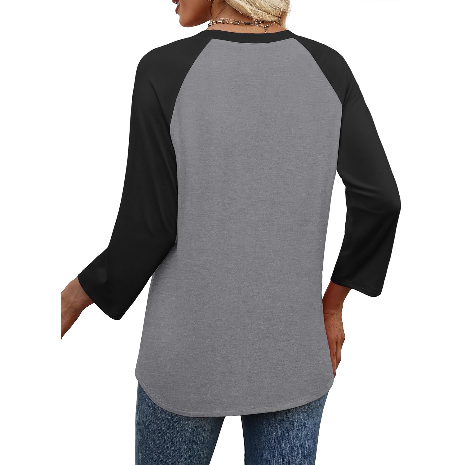 3/4 Length Sleeve Womens Tops Baseball Shirt Women Summer Outfits Women'S T-Shirts Tees Blouses