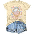 Magic Kingdom Castle Shirt For Women Princess T Shirts Oversized Tee Coquette Bow Castle Graphic Top
