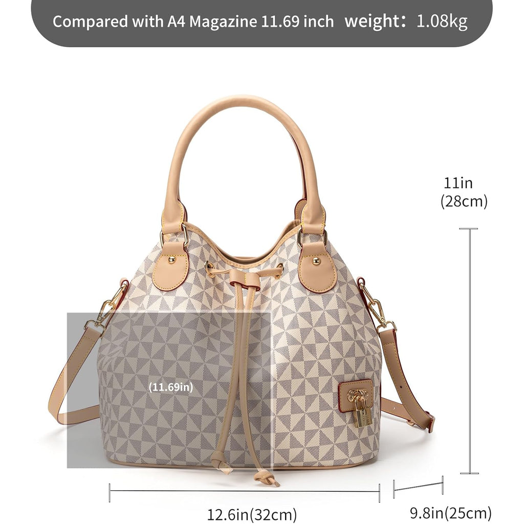 Bucket Purse For Women With Chic West Hobo Style | Drawstring Closure, Shoulder Handbag, Tote Purse, Pockets Design
