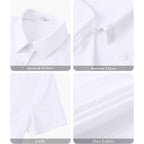 Button Down Shirts For Women Short Sleeve Dress Shirt Stretch Wrinkle Free Business Casual Office Blouse Work Tops
