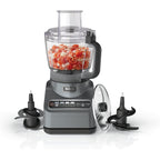 Ninja Food Processor, Professional Plus, 1000 Peak Watts, 4 Functions for Chopping, Slicing, Purees & Dough with 9-Cup Processor Bowl, 3 Blades, Food Chute & Pusher, Grey, BN601