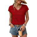 Wiholl Short Sleeve Sweater For Women V Neck Trendy Summer Tops 2026 Spring Fashion Clothing Business Casual Outfits