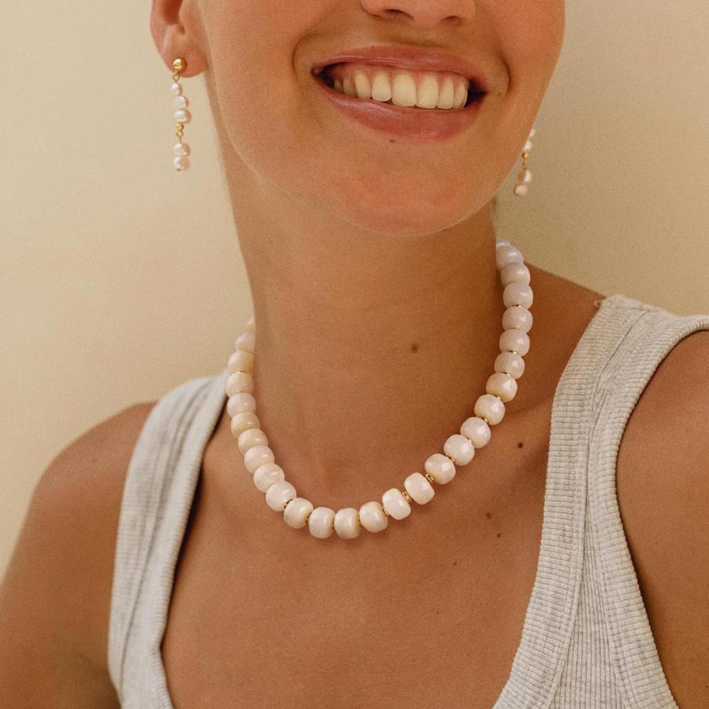 Beaded necklace for Women Boho Bead Chunky Necklace Big Bead Necklace Fashion Trendy Summer Colorful Necklaces Holiday Vocation Jewelry Gifts