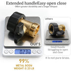 Hourleey Garden Hose Shut Off Valve, 2 Pack Heavy Duty 3/4 Inch Solid Garden Hose Shut Off Valve With 4 Extra Rubber Washers