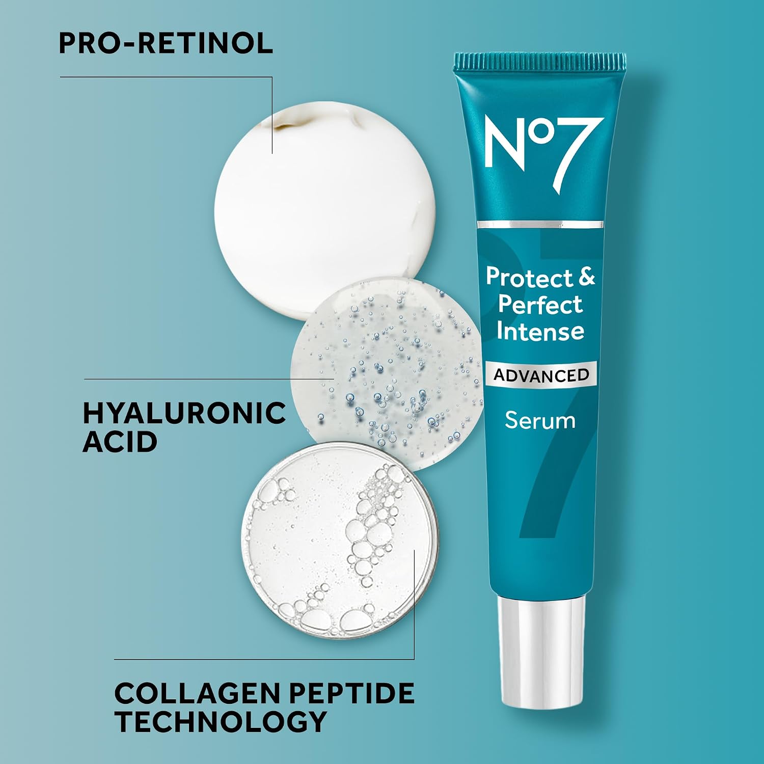 No7 Protect & Perfect Intense Advanced Serum - Anti-Aging Face Serum That Visibly Smoothes & Firms Fine Lines And Wrinkles - Formulated With Hyaluronic Acid And Matrix 3000+ Technology (1.69 Fl Oz)