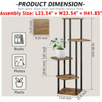 Plant Stand 5 Tier Indoor Metal Flower Shelf For Multiple Plants Corner Tall Flower Holders For Patio Garden Living Room Balcony Bedroom, Black (5 Tier-Black)