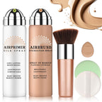 Magic Minerals Airbrush Foundation And Makeup Primer For Face,Full Coverage Foundation For Mature Skin,Moisturizing Airbrush Makeup (02 Beige)