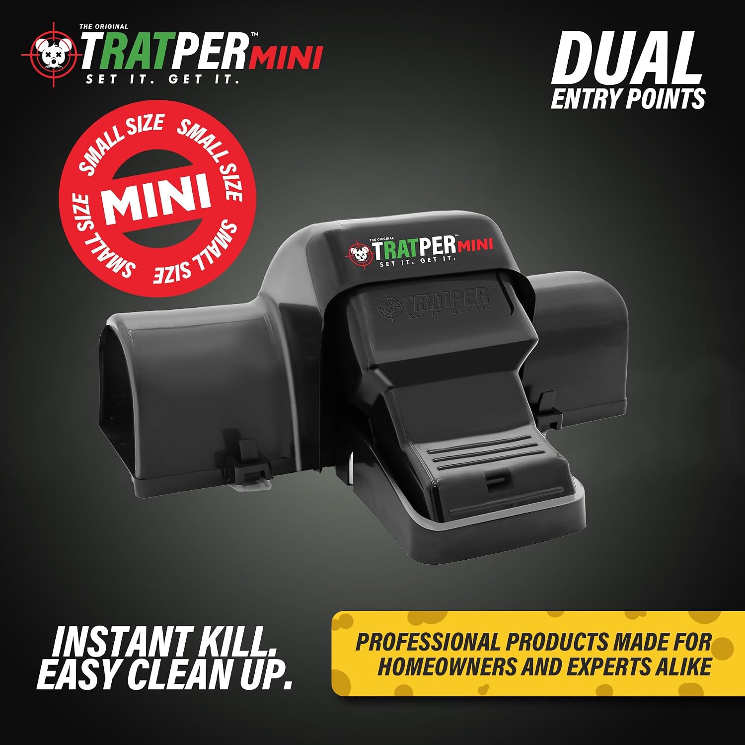 Tratper Mouse Tunnel Traps. Prevents Accidental Triggering With Dual Tunnel Design. Covered Snap Traps For Humane Kill, Safe And Reusable, Pest Control For Mice, Indoor & Outdoor Use, 4 Pack