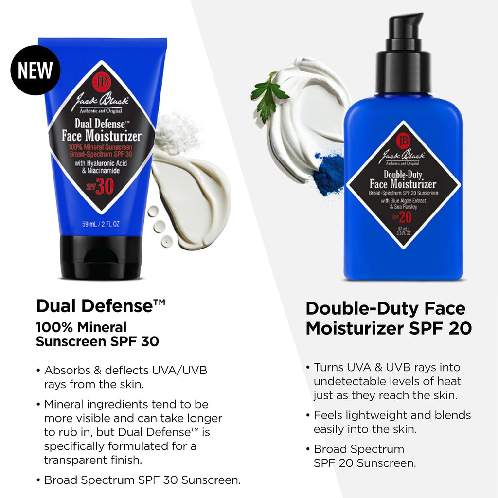 Jack Black Double Duty Face Moisturizer With Spf 20, Facial Moisturizer Face Cream For Men, Mens Facial Lotion With Spf, Gifts For Men