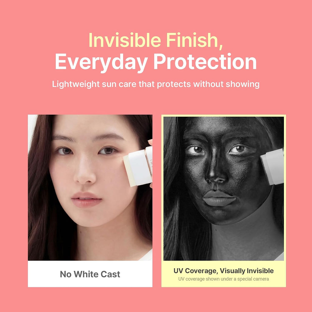 Kahi Airy Fit Sun Stick S - Spf 50+ Triple Functional Broad Spectrum Face Sunscreen Stick - Waterproof, Sweatproof & Sandproof - Ultra-Lightweight & Non-Greasy Sun Shield - Korean Skin Care 0.45 Oz
