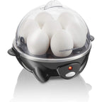 Hamilton Beach 3-In-1 Electric Egg Cooker For Hard Boiled Eggs, Poacher Eggs, Omelet Maker & Vegetable Steamer, Holds 7, Black (25507)