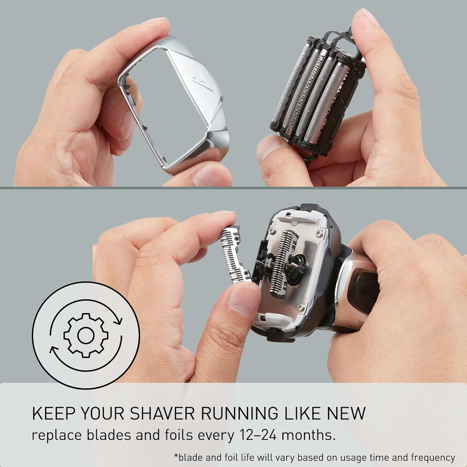 Panasonic Shaver Replacement Outer Foil and Inner Blade Set WES9032P, Compatible with ARC5 5-Blade Shavers ES-LV97-K, ES-LV67-K, ES-LV95-S, ES-LV65-S
