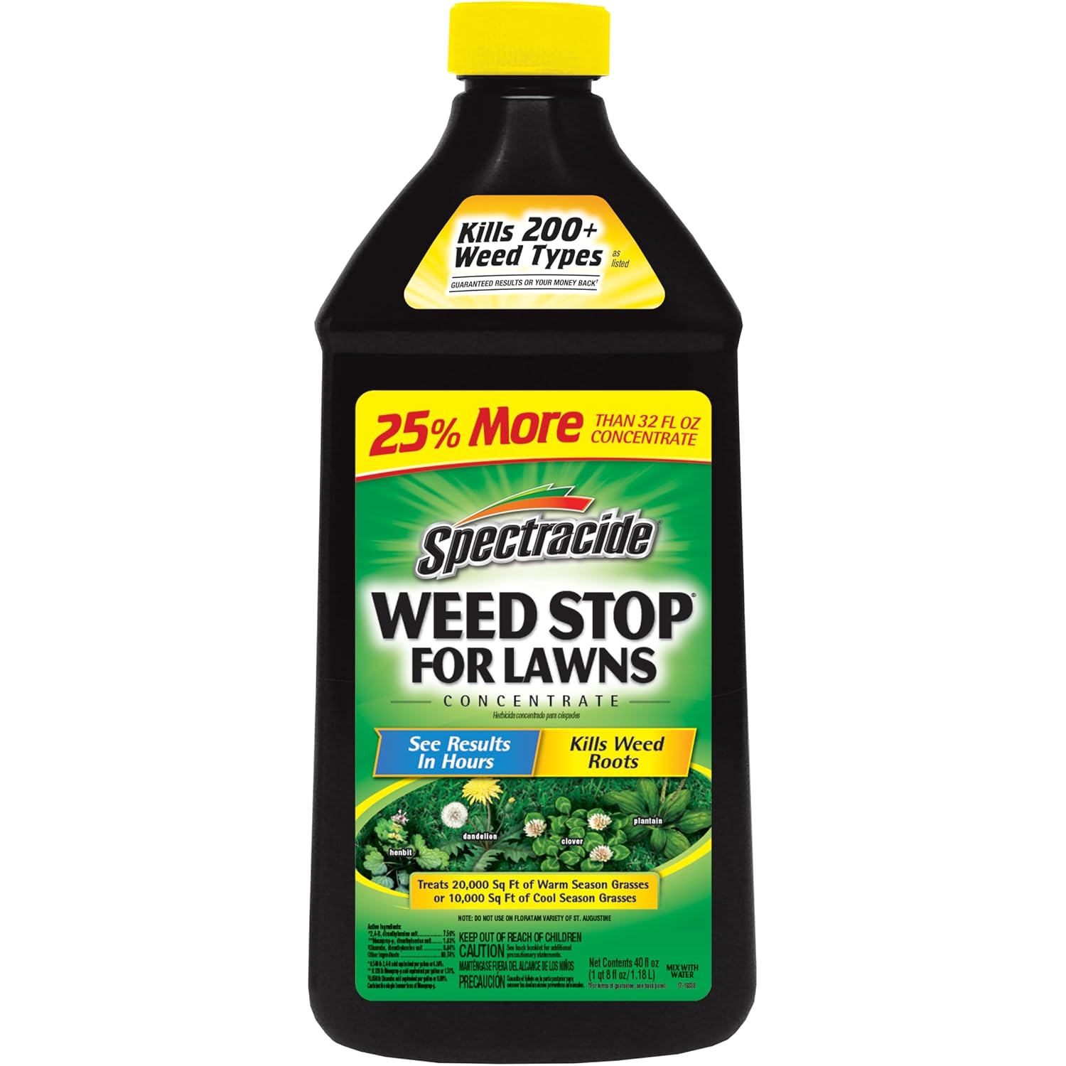 Spectracide Weed Stop For Lawns Concentrate, Kills Weed Roots, Not The Lawn, 40 Fl Ounce