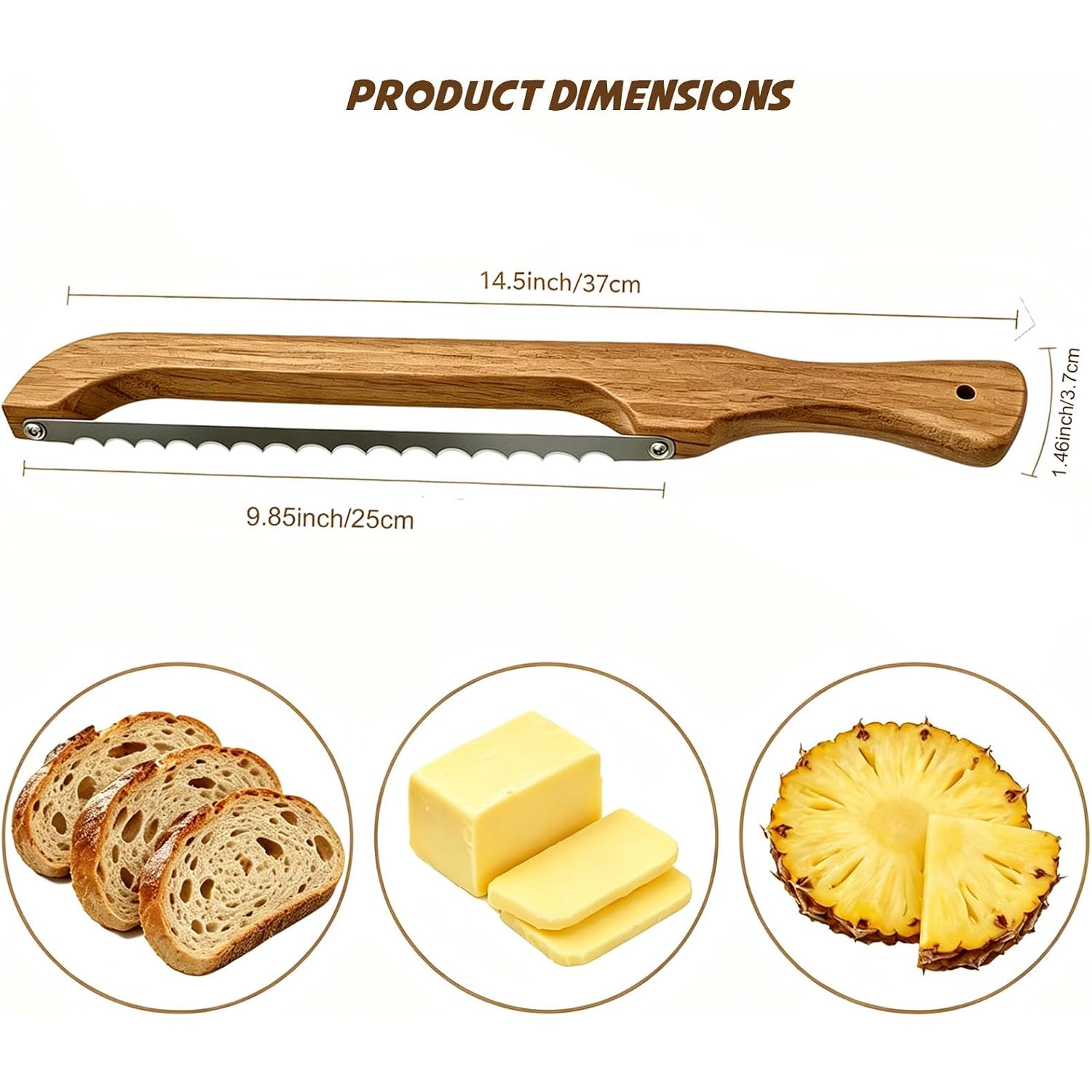 Sourdough Bread Knife For Homemade Bread, Bread Slicer-Cutter& Bread Bow Knife For Sourdough With Ergonomic Grip For Easy, Clean & Even Slicing, Bread Saw