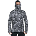 Fisheal Men'S Performance Fishing Hoodie Shirt - Upf 50+ Sun Protection Long Sleeve Thumbholes Shirts With Neck Gaiter