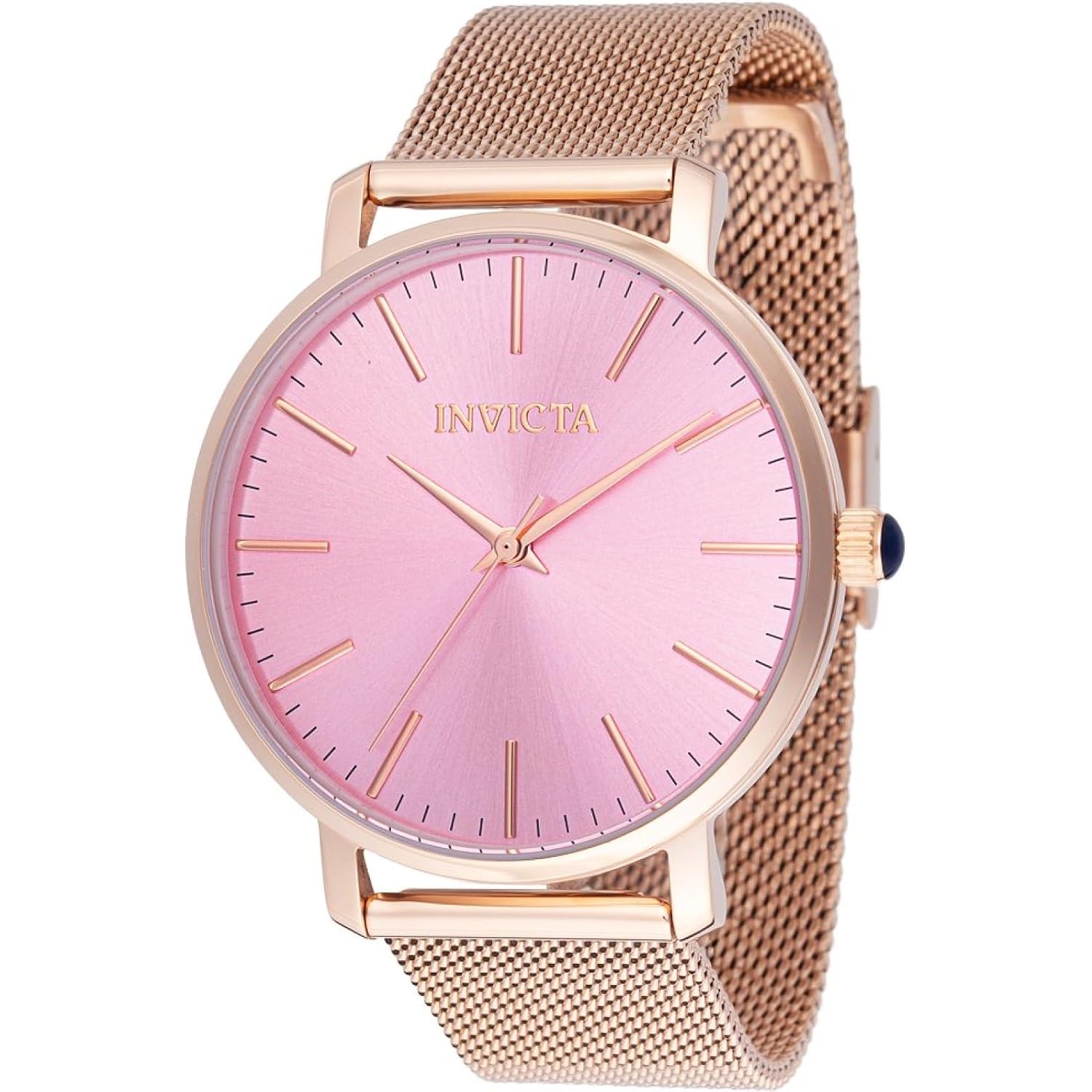 Invicta Angel Lady 38Mm Stainless Steel Rose Gold Pink Dial Pc21J Quartz