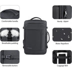 Tsa Flight Approved Laptop Backpack, 50L Expandable Carry On Backpack