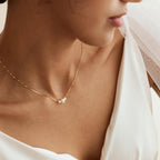 Mothers Day Gifts - 14K Gold Plated Pearl Necklaces for Women Trendy Dainty Necklace Simple Layered Gold Pearl Necklace for Women Mothers Day Wedding Birthday Gifts