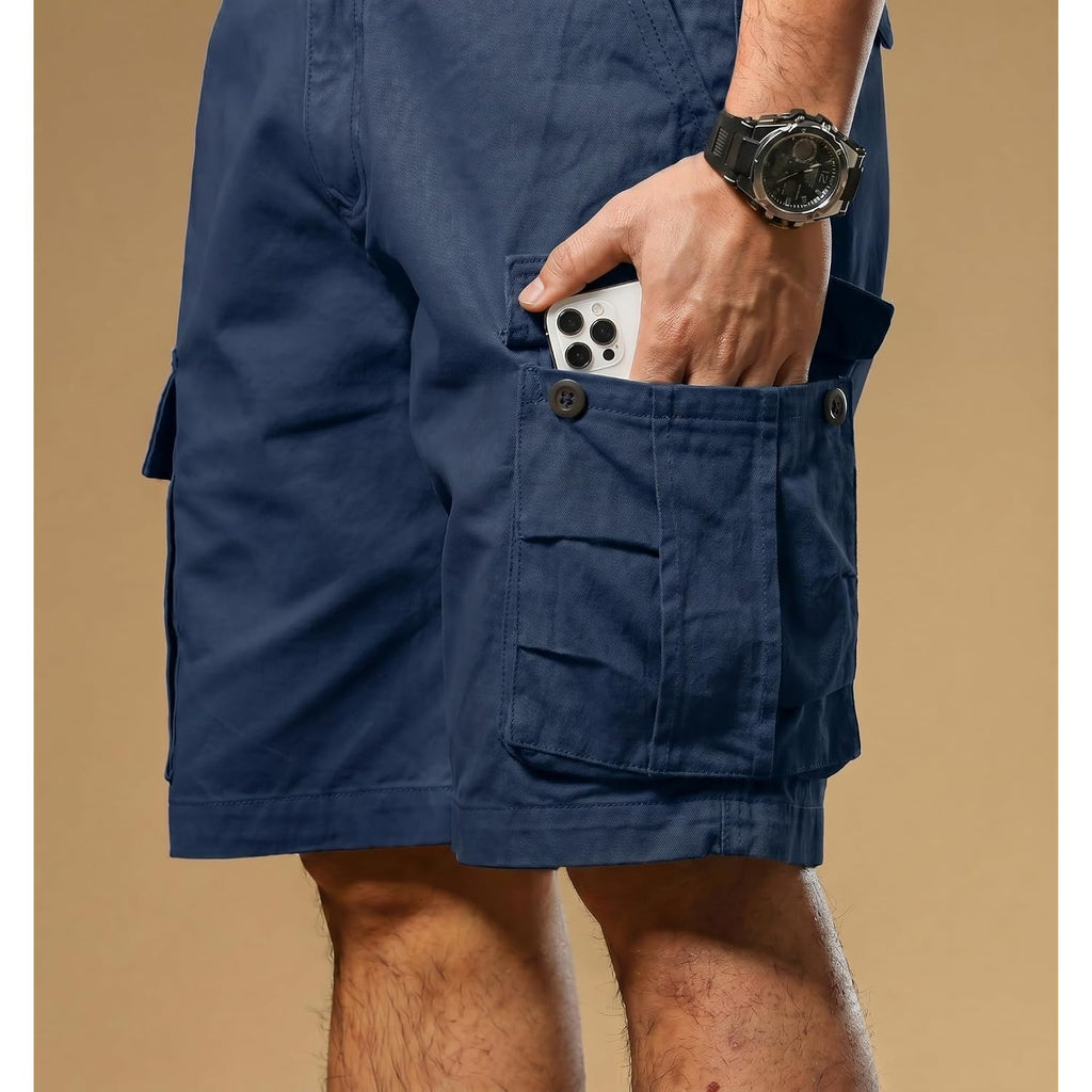 Vtuaol Men'S Cargo Shorts With Multi Pockets Casual Cotton Fishing Hiking Work Shorts