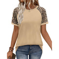 Womens Summer Tops Color Block Short Sleeve Raglan Shirts Spring Fashion Clothes Vacation Outfits