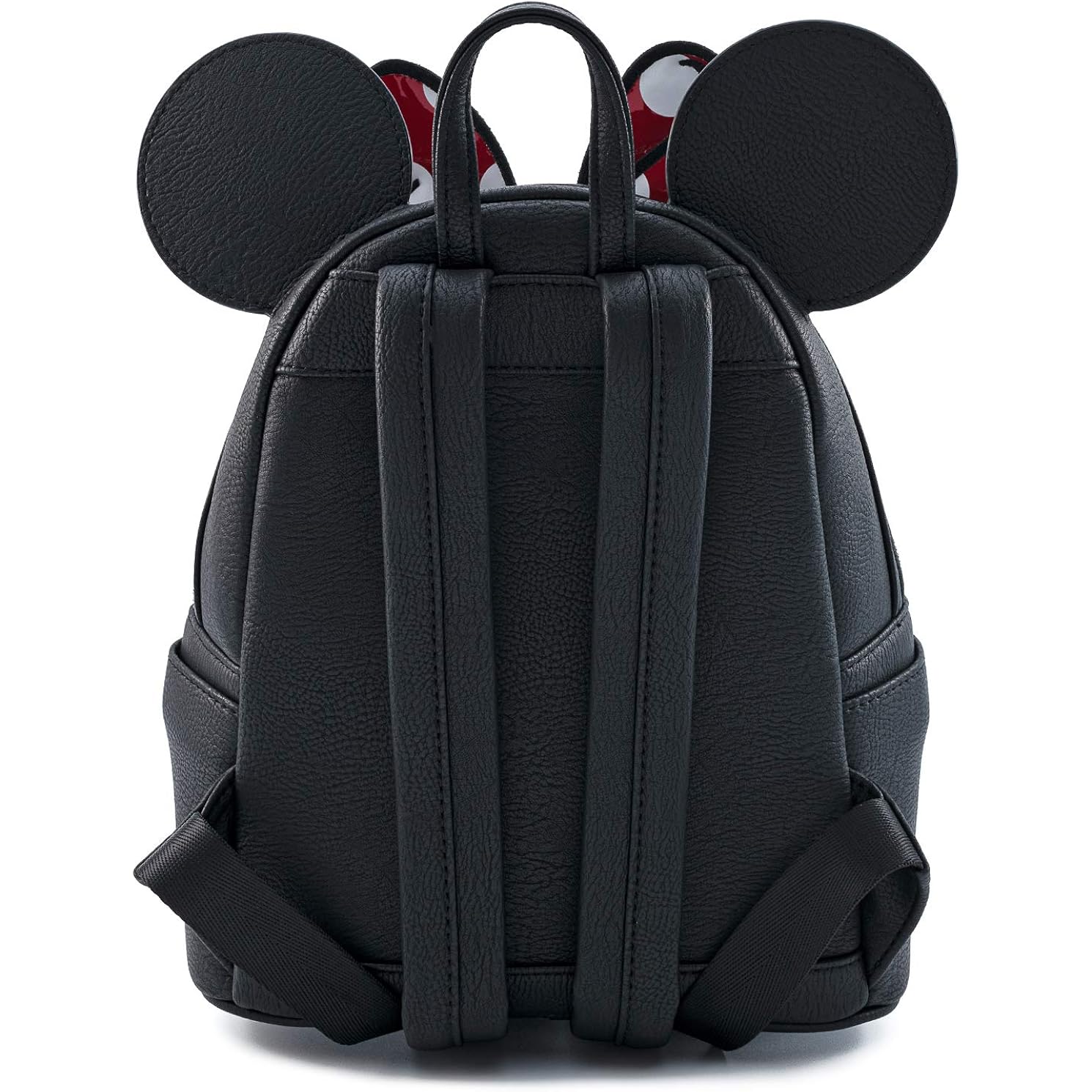 Loungefly Disney Minnie Mouse Bow Faux Leather Womens Double Strap Shoulder Bag Purse