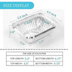 1 Lb Small Aluminum Pans with Lids(40 Pack - 5"×4") Tin Foil Pans Disposable Cookware- Cardboard Lids, for Cooking Baking Party Meal,Takeout Trays - To Go Disposable Food Container