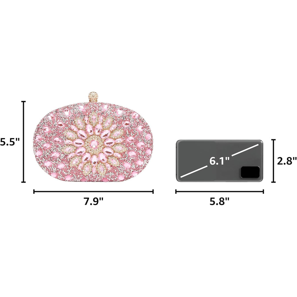 Women'S Evening Bags Sparkly Rhinestone Clutch Purses Luxury Handbags